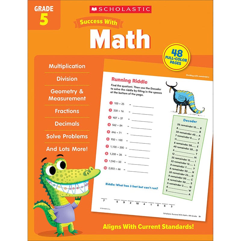 Success With Math Gr 5 (Pack of 8) - Activity Books - Scholastic Teaching Resources