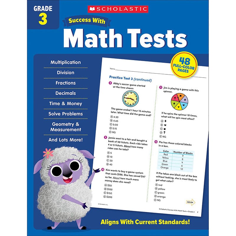 Success With Math Tests Gr 3 (Pack of 8) - Activity Books - Scholastic Teaching Resources