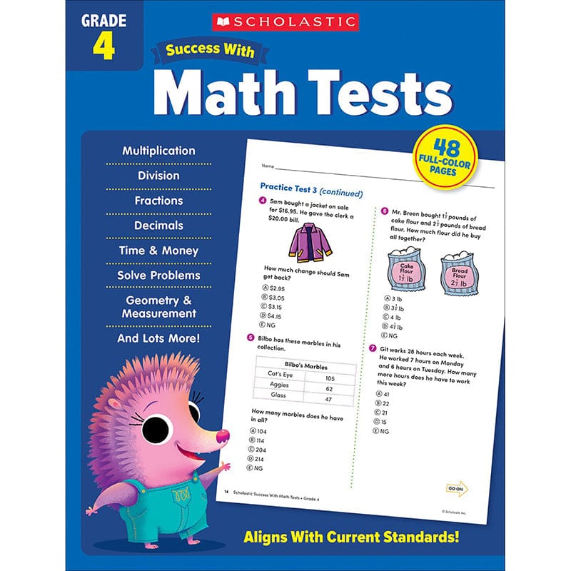 Success With Math Tests Gr 4 (Pack of 8) - Activity Books - Scholastic Teaching Resources