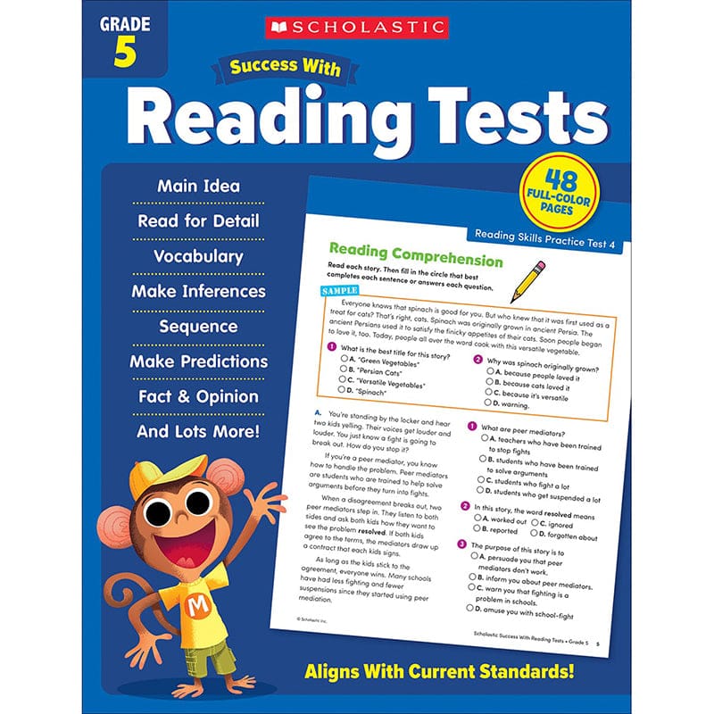 Success With Reading Tests Gr 5 (Pack of 8) - Reading Skills - Scholastic Teaching Resources