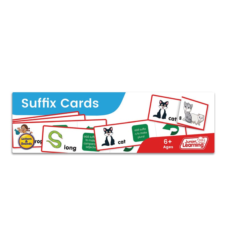 Suffix Cards (Pack of 6) - Phonics - Junior Learning