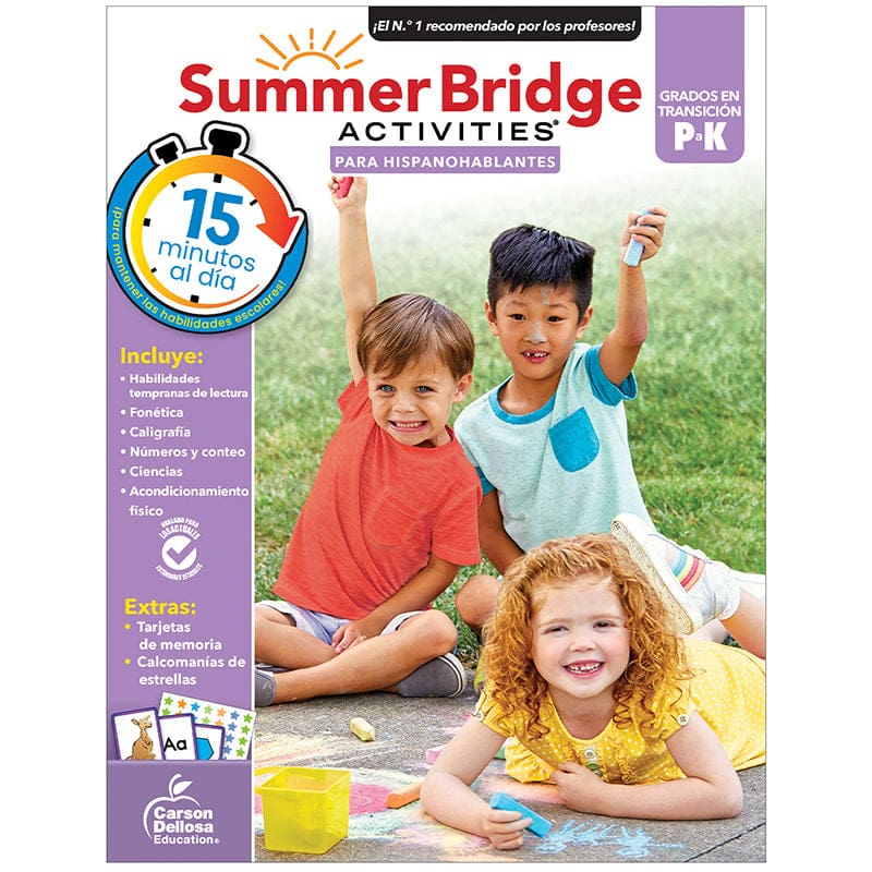 Summer Activities Spanish Pk-K (Pack of 3) - Skill Builders - Carson Dellosa Education