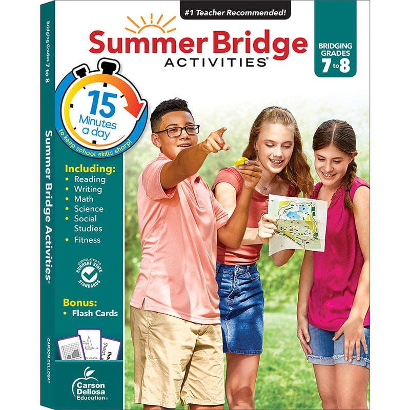 Summer Bridge Activities Gr 7-8 (Pack of 3) - Skill Builders - Carson Dellosa Education