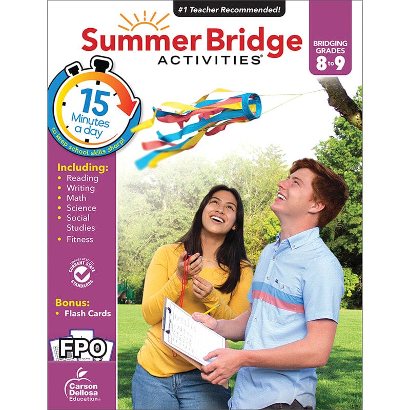 Summer Bridge Activitis Grades 8-9 (Pack of 3) - Skill Builders - Carson Dellosa Education