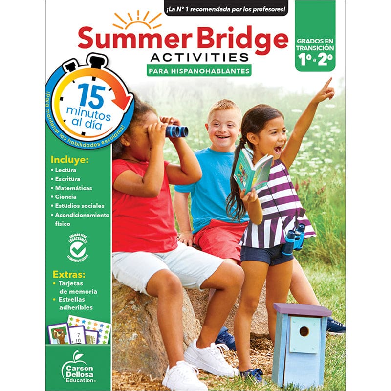 Summer Bridge Activitis Spanish 1-2 (Pack of 3) - Skill Builders - Carson Dellosa Education