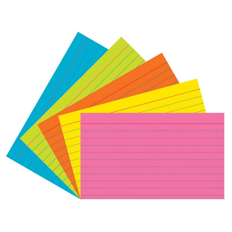 Super Bright Index Cards 3X5 Ruled (Pack of 10) - Index Cards - Dixon Ticonderoga Co - Pacon