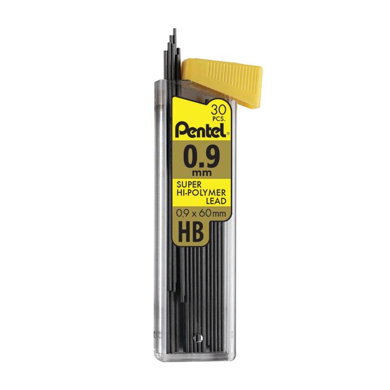 Super Hi Polymer Lead Refill 0.9Mm Medium Hb 30 Pcs/Tube (Pack of 12) - Pencils & Accessories - Pentel Of America