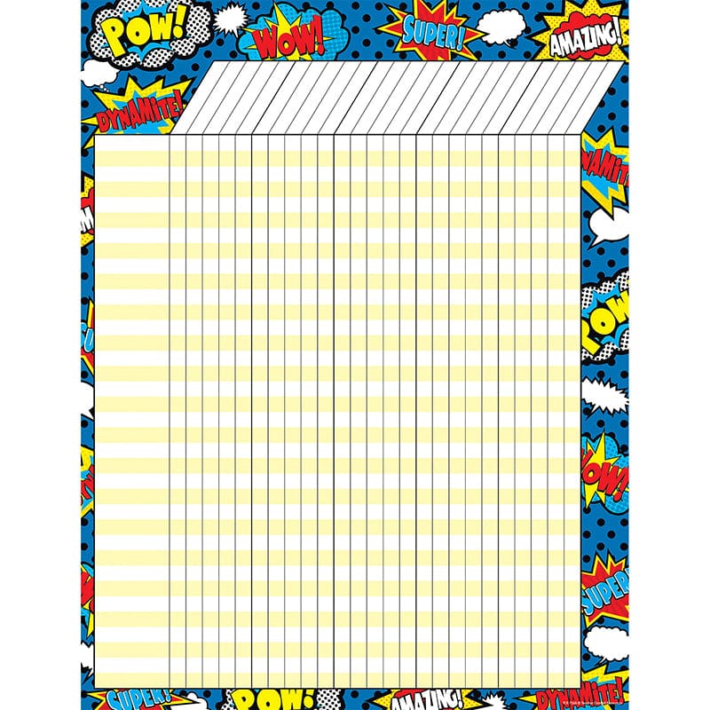 Superhero Incentive Chart (Pack of 12) - Incentive Charts - Teacher Created Resources