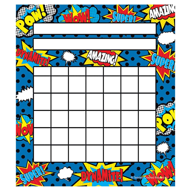 Superhero Incentive Charts (Pack of 10) - Incentive Charts - Teacher Created Resources