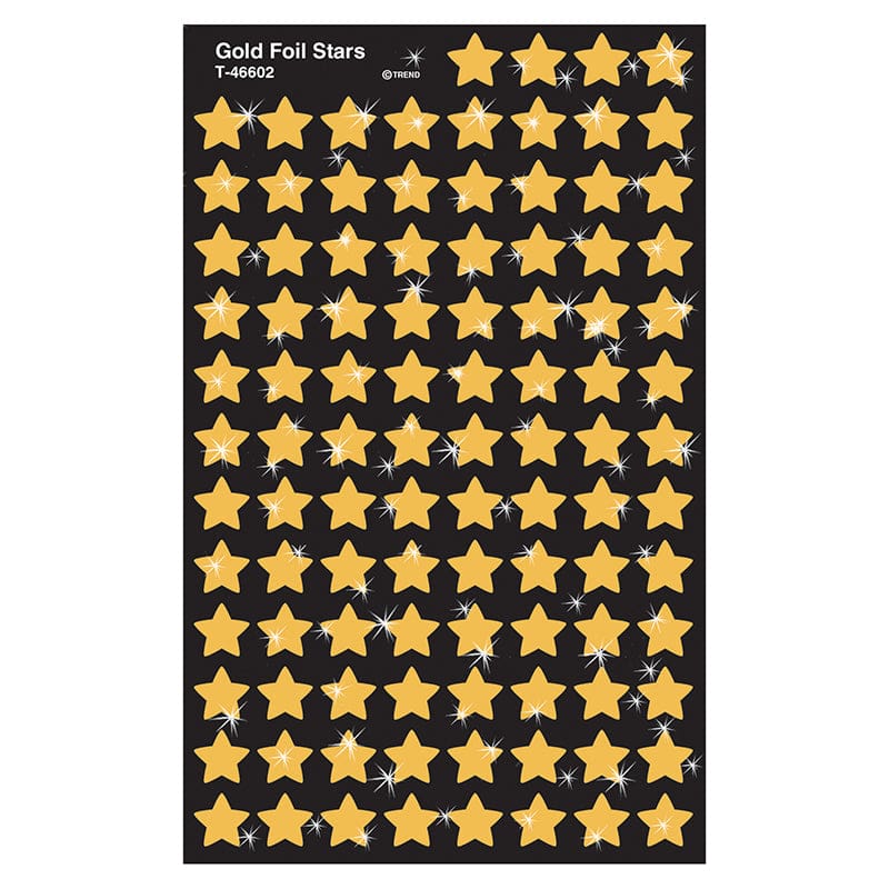 Supershapes Gold Foil Stars (Pack of 12) - Stickers - Trend Enterprises Inc.