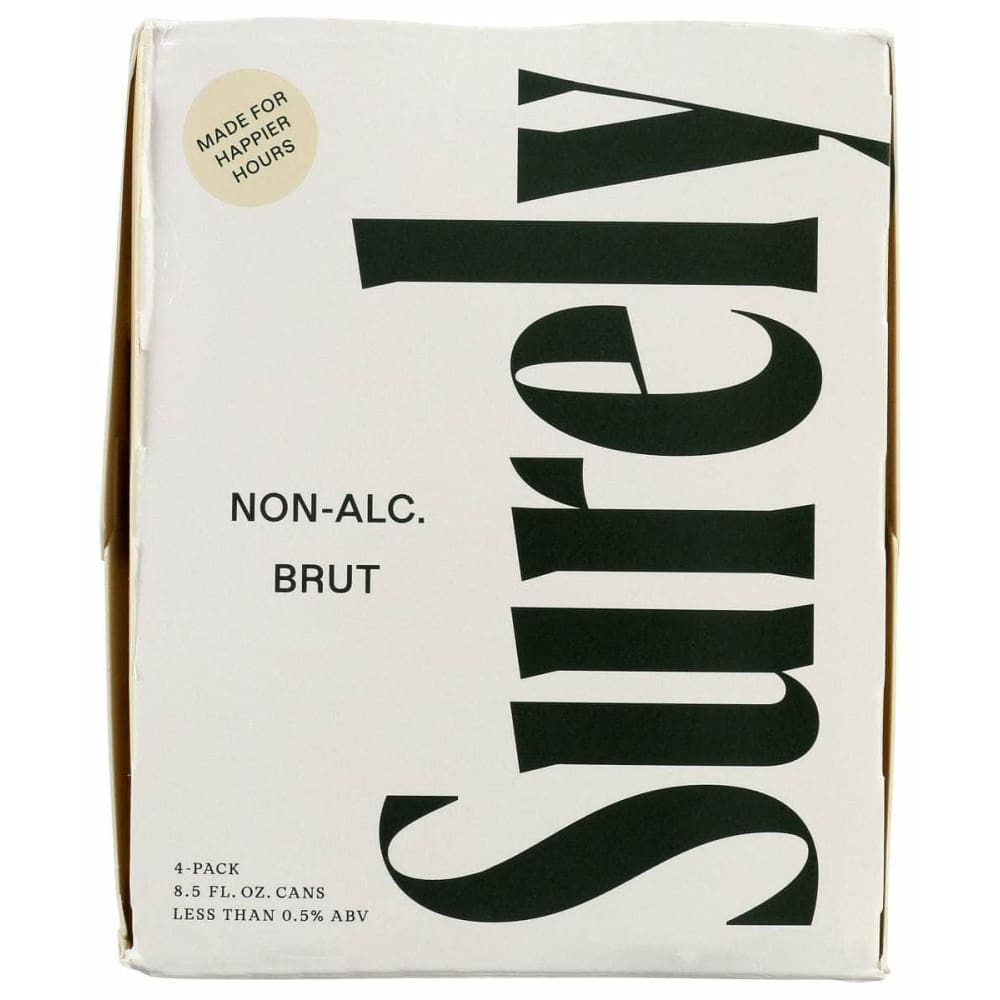 SURELY Grocery > Beverages SURELY: Non Alcoholic Brut Can 4 Pack, 33.81 fo