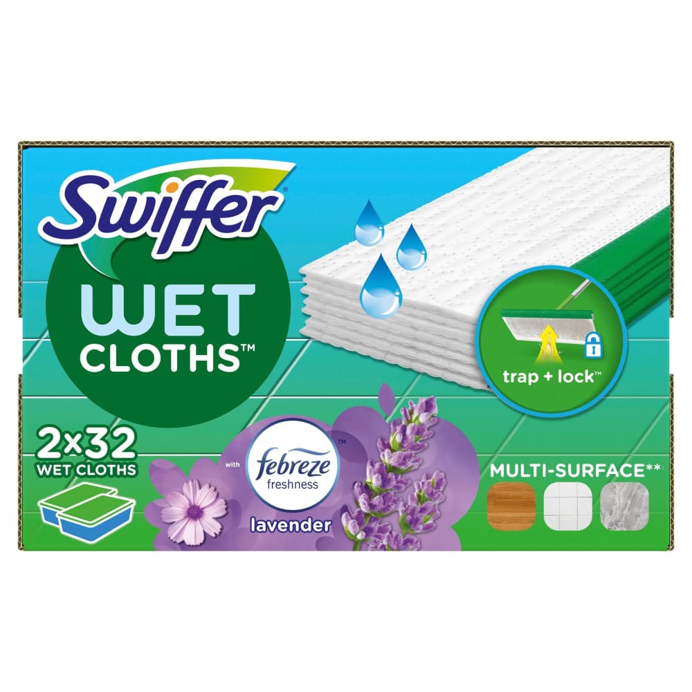 Swiffer Sweeper Lavender Vanilla & Comfort Wet Mopping Cloths 64 ct. - Swiffer