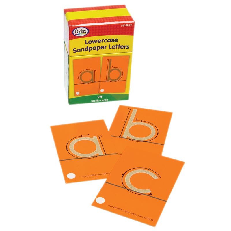 Tactile Sandpaper Lowercase Letters (Pack of 2) - Sensory Development - Didax