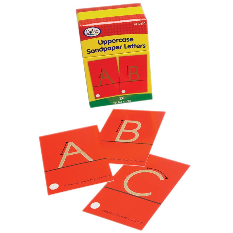 Tactile Sandpaper Uppercase Letters (Pack of 2) - Sensory Development - Didax