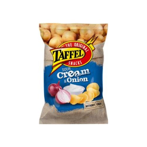 TAFFEL Sour & Onion Flavour Potato Chips 4.59 oz. (130 g.) - Taffel