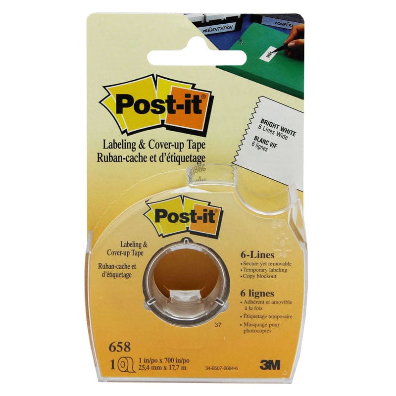 Tape Post It Labeling & Cover Up 6 Line Coverage 1 X 700 (Pack of 8) - Post It & Self-Stick Notes - 3M Company