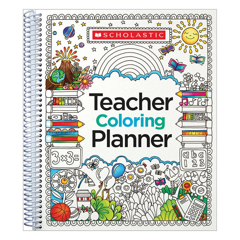 Teacher Coloring Planner (Pack of 2) - Plan & Record Books - Scholastic Teaching Resources