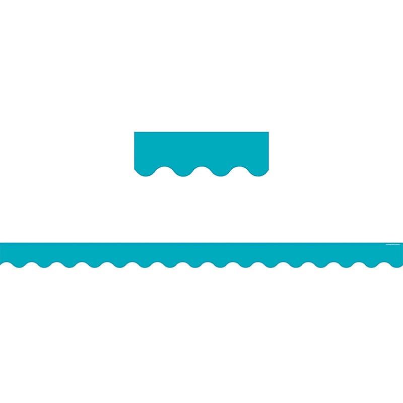 Teal Solid Scalloped Border Trim (Pack of 10) - Border/Trimmer - Teacher Created Resources