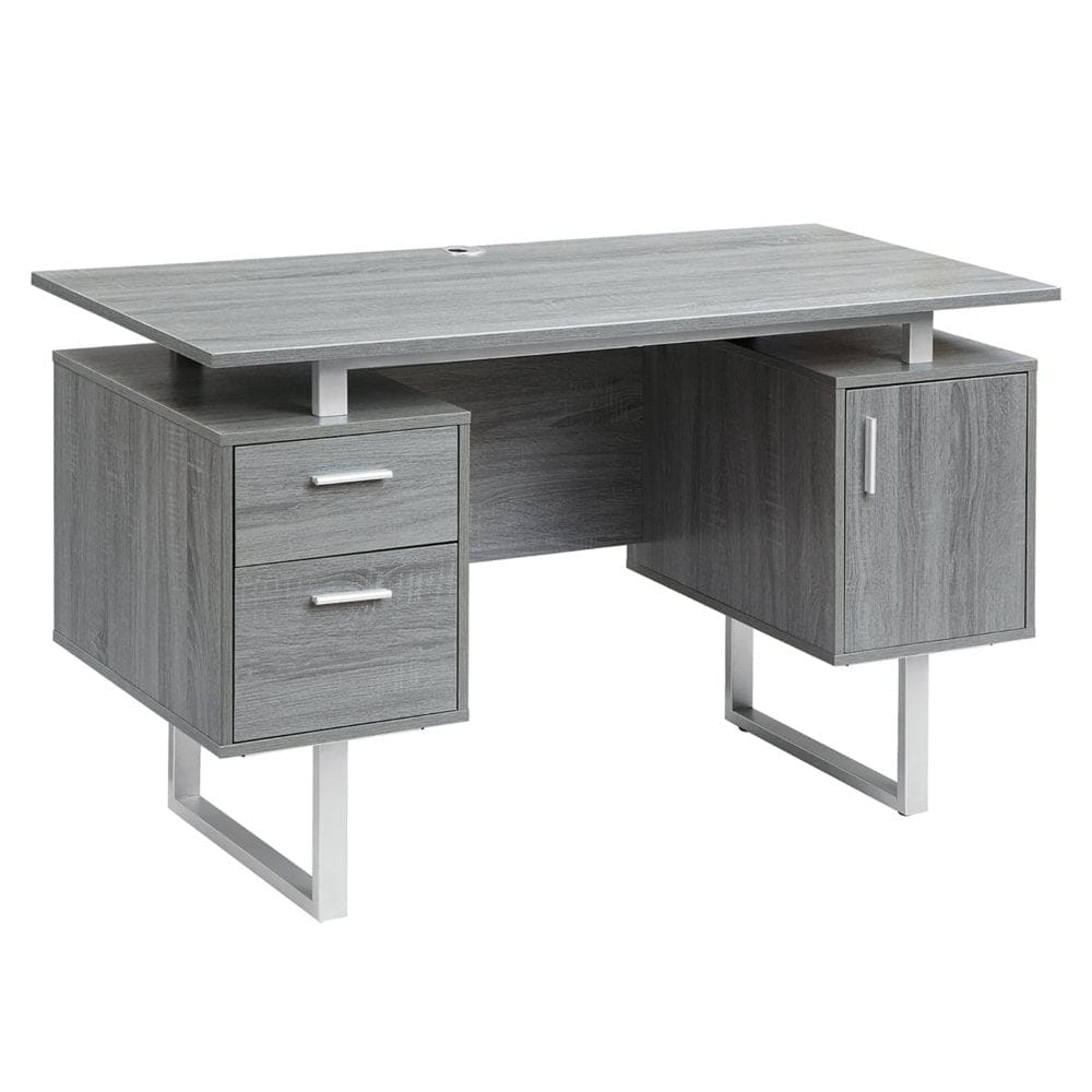 Techni Mobili Modern Office Desk with Storage Grey - Office Desks - Techni Mobili