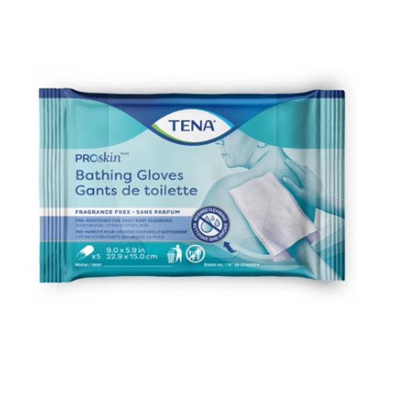 TENA Tena Bathing Glove Unscented Pk5 Case of 45 - Personal Care >> Bedside Care - TENA