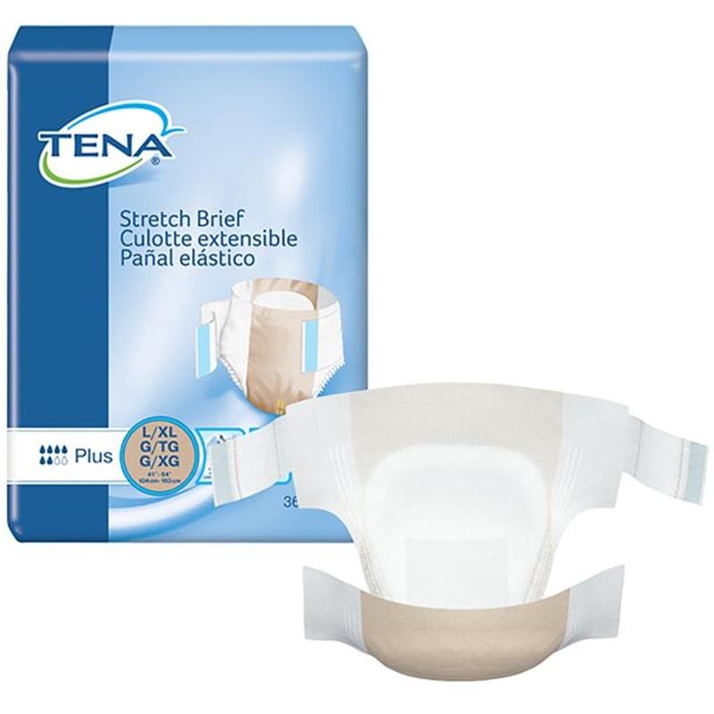 TENA Brief Tena Stretch Plus Lg/Xl Cs72 Case of 72 - Incontinence >> Briefs and Diapers - TENA