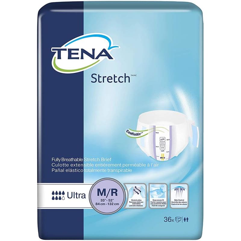 TENA Brief Tena Stretch Ultra M/R Case of 72 - Incontinence >> Briefs and Diapers - TENA