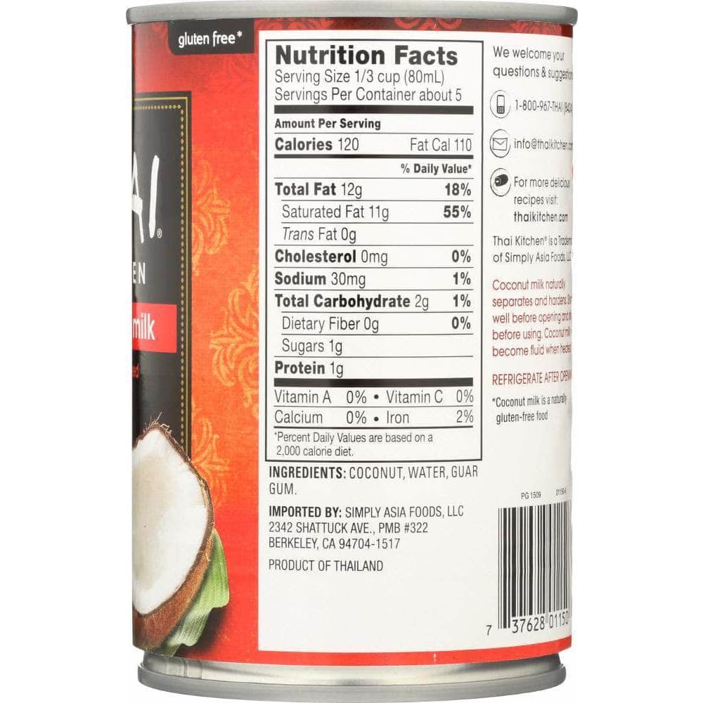 Thai Kitchen Thai Kitchen Coconut Milk Unsweetened, 14 oz