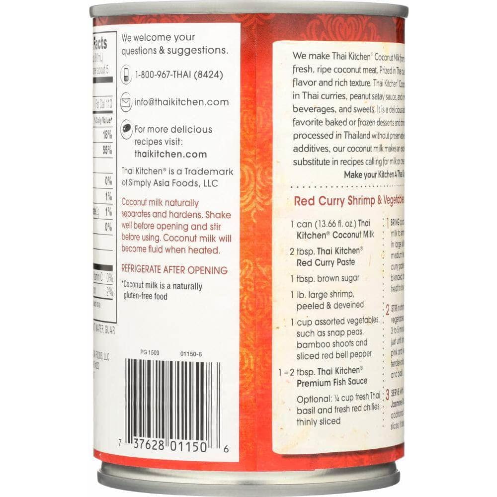 Thai Kitchen Thai Kitchen Coconut Milk Unsweetened, 14 oz