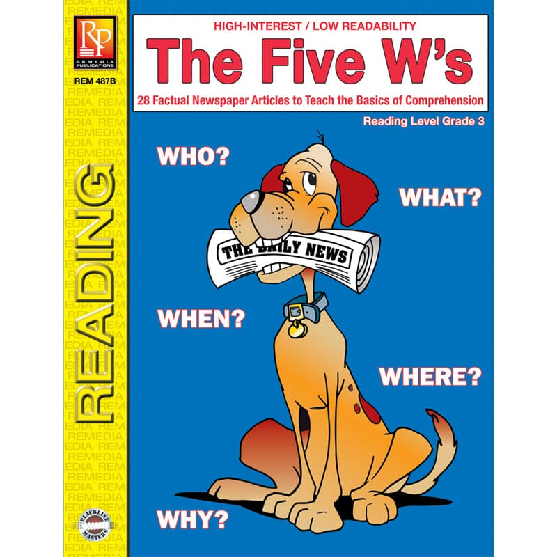 The 5 Ws 3Rd Gr Reading Level (Pack of 6) - Comprehension - Remedia Publications