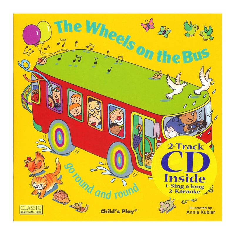 The Wheels On The Bus 8X8 Book With Cd (Pack of 6) - Book With Cassette/CD - Childs Play Books