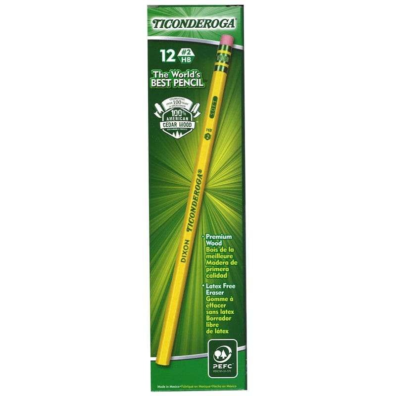 Ticonderoga Pencil No 2 Soft 1Dz (Pack of 12) - Pencils & Accessories - Dixon Ticonderoga Company