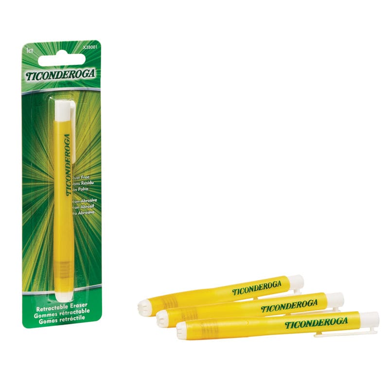 Ticonderoga Retractable Eraser (Pack of 12) - Erasers - Dixon Ticonderoga Company