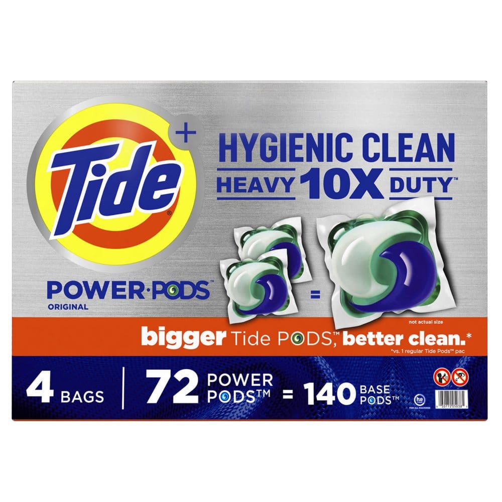 Tide Hygienic Clean Heavy Duty Power PODS Laundry Detergent Pacs Original (72 ct.) - Laundry Supplies - Tide Hygienic