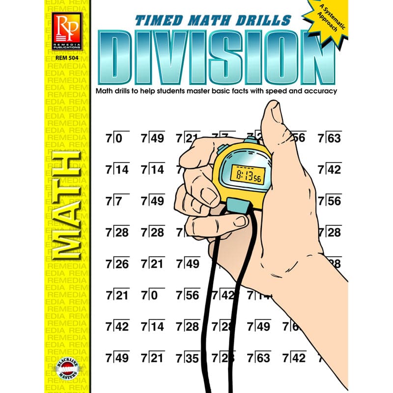 Timed Math Drills Division (Pack of 6) - Multiplication & Division - Remedia Publications