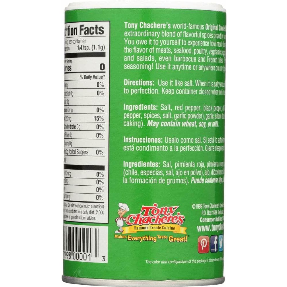 Tony Chacheres Tony Chachere's Original Creole Seasoning, 8 oz