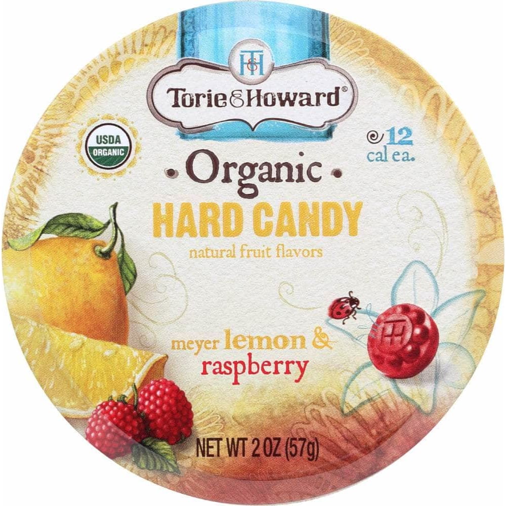 TORIE & HOWARD Grocery > Chocolate, Desserts and Sweets > Candy TORIE & HOWARD: Candy Tin Lemon Raspberry, 2 oz