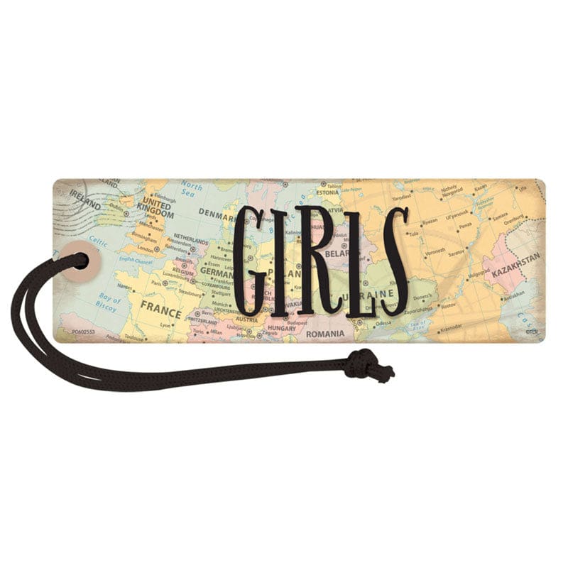 Travel The Map Magnetic Girls Pass (Pack of 12) - Hall Passes - Teacher Created Resources