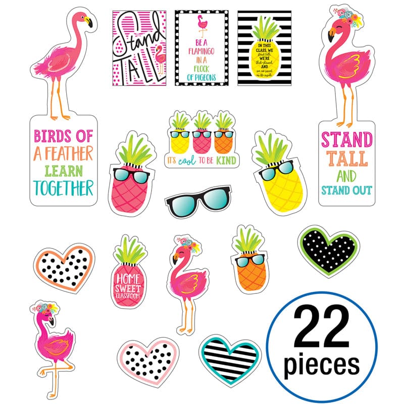 Tropical Motivational Mini Bb Set Simply Stylish (Pack of 6) - Classroom Theme - Carson Dellosa Education