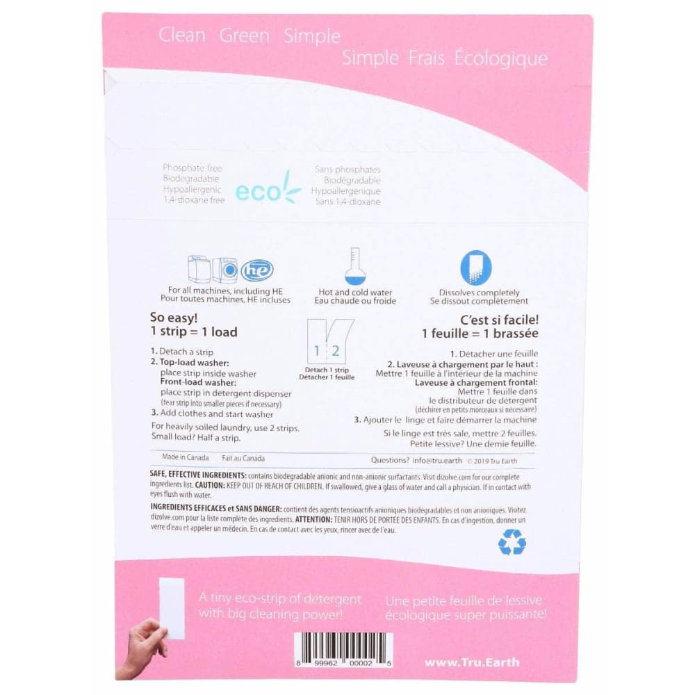 TRU EARTH Home Products > Laundry Detergent TRU EARTH: Eco Strips Laundry Detergent Baby, 32 ea