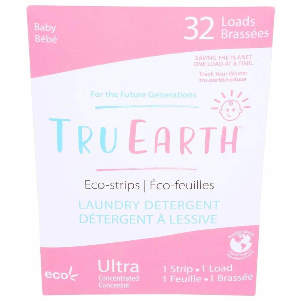 TRU EARTH Home Products > Laundry Detergent TRU EARTH: Eco Strips Laundry Detergent Baby, 32 ea