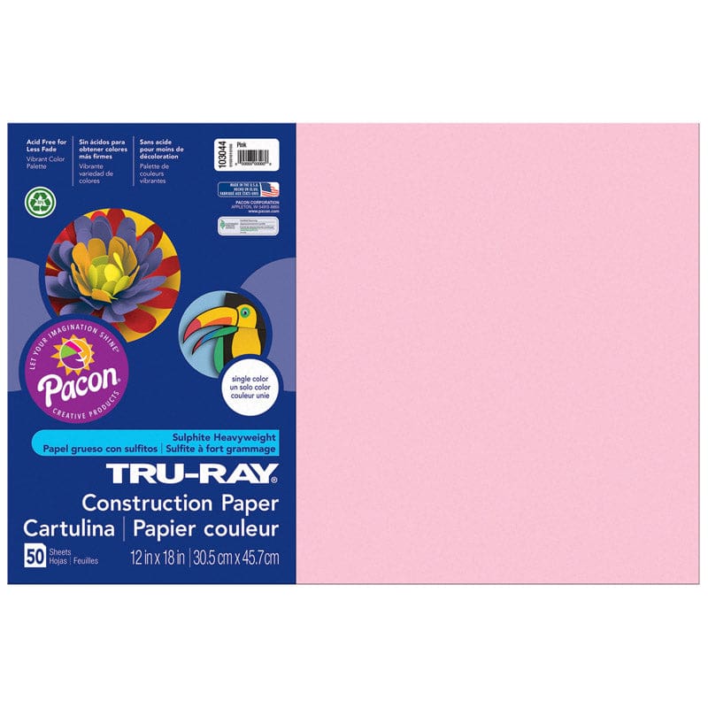 Tru Ray 12 X 18 Pink 50 Sht Construction Paper (Pack of 6) - Construction Paper - Dixon Ticonderoga Co - Pacon