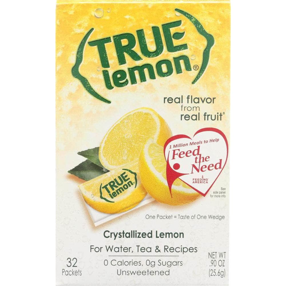 True Citrus True Lemon Crystallized Lemon 32 Packets, 0.9 oz