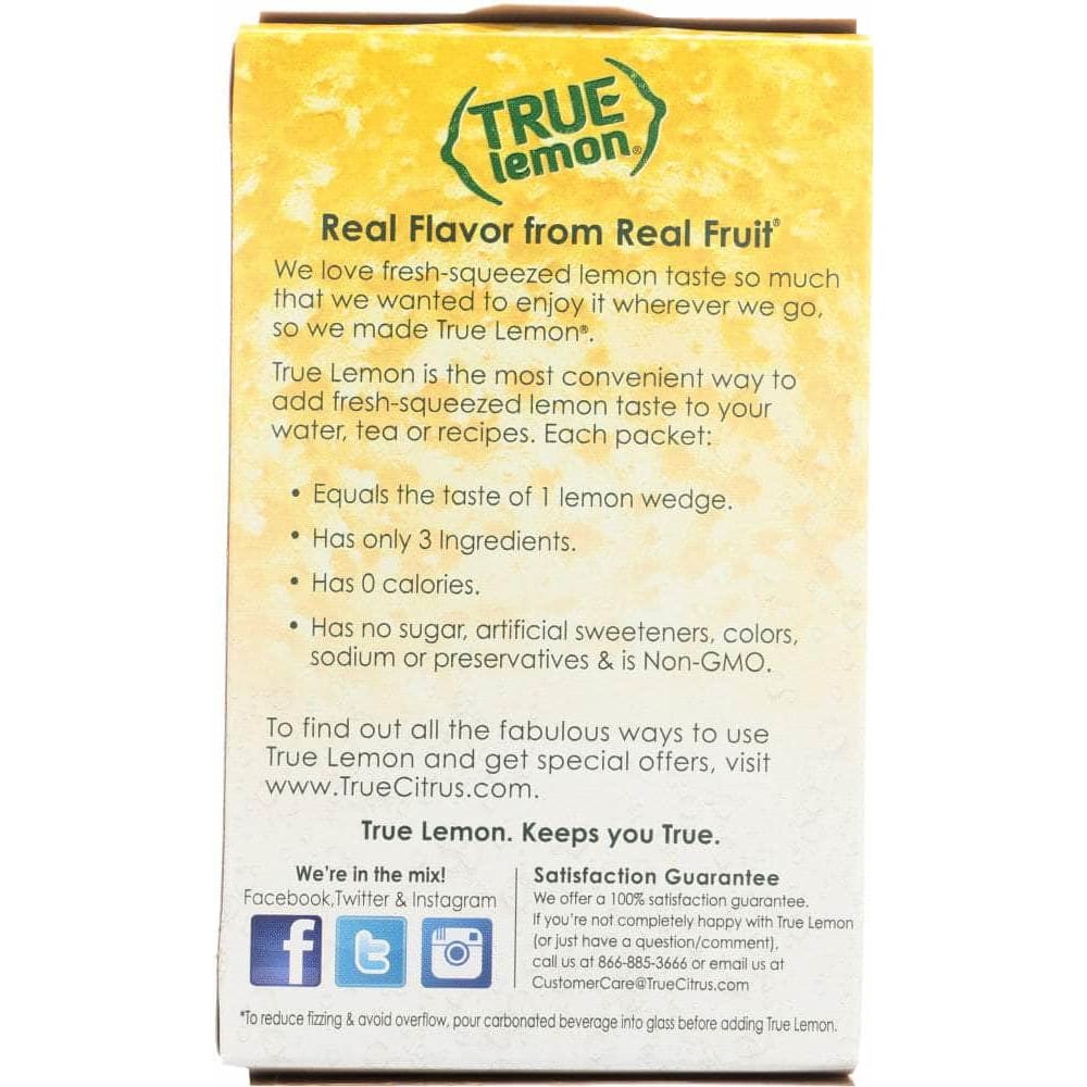 True Citrus True Lemon Crystallized Lemon 32 Packets, 0.9 oz