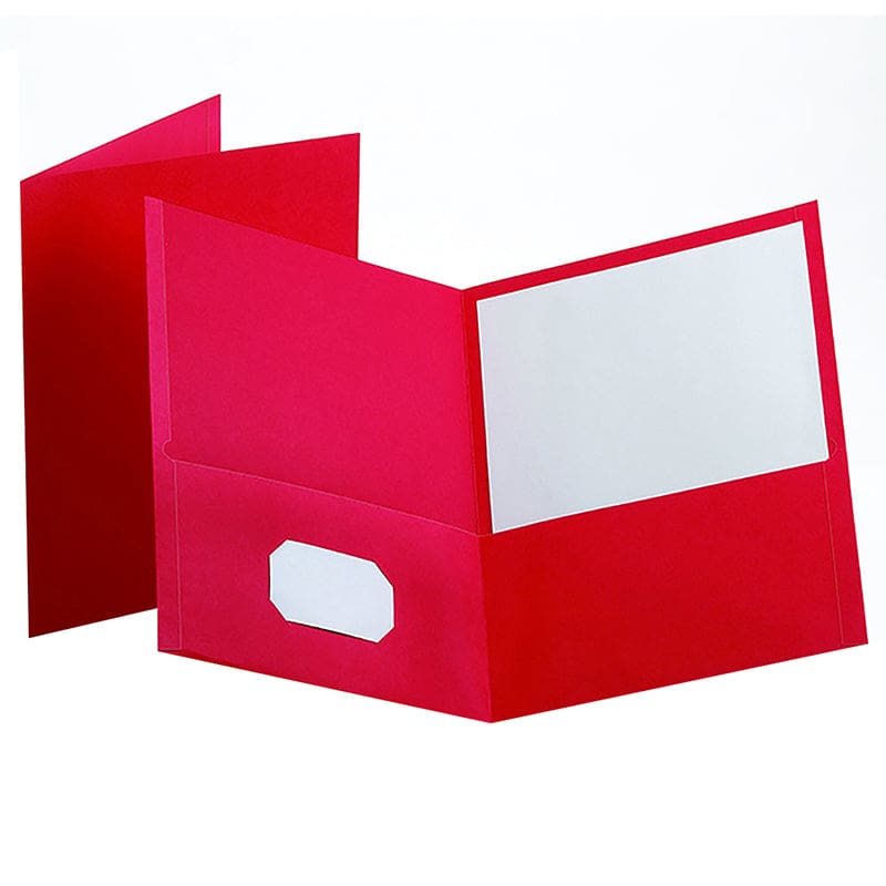 Twin Pocket Portfolios 25/Box Red (Pack of 2) - Folders - Tops Products