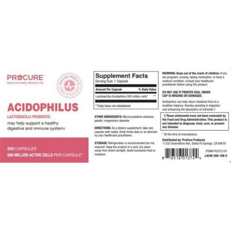 TwinMed Acidophilus Probiotic Caps Bt200 Box of 200 (Pack of 3) - Item Detail - TwinMed