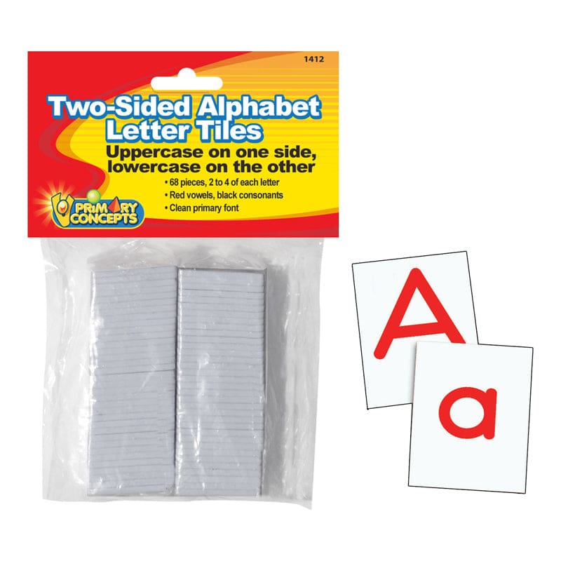 Two-Sided Alphabet Letter Tiles - Letter Recognition - Primary Concepts Inc