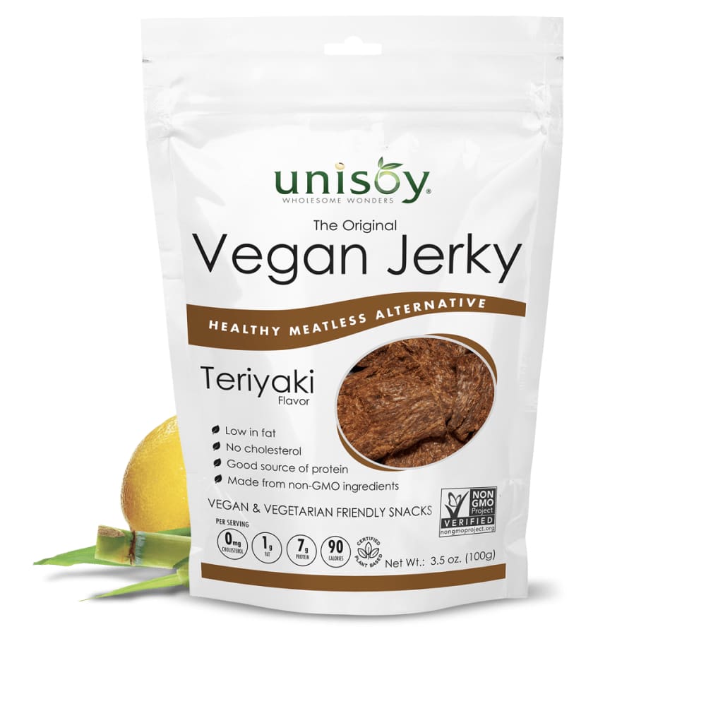 UNISOY Grocery > Snacks > Chips > Snacks Other UNISOY Jerky Vegan Teriyaki, 3.5 oz