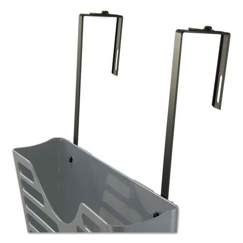 Universal Recycled Plastic Cubicle Triple File Pocket Cubicle Pins Mount 13.5 X 4.75 X 28 Charcoal - Furniture - Universal®