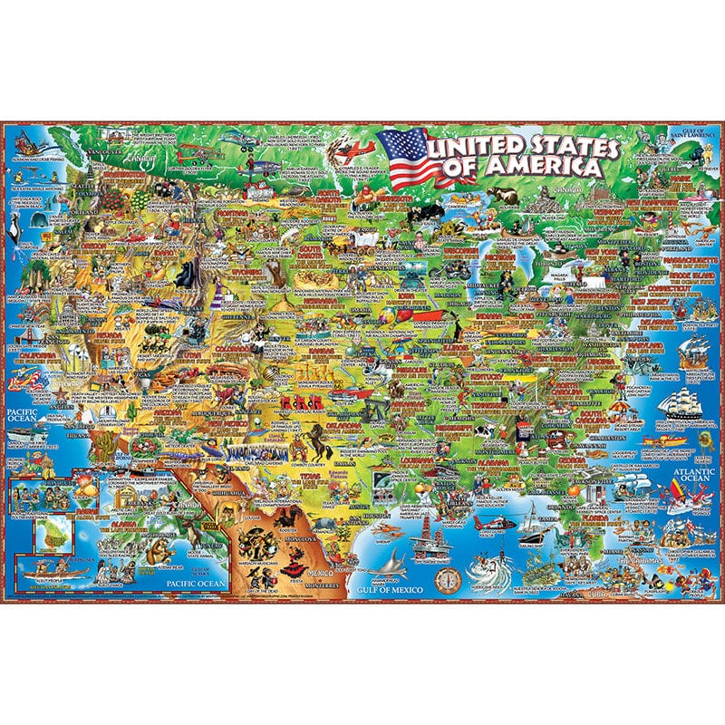 Us Illustrated 250Pcs Jigsaw Puzzle (Pack of 2) - Puzzles - Round World Products