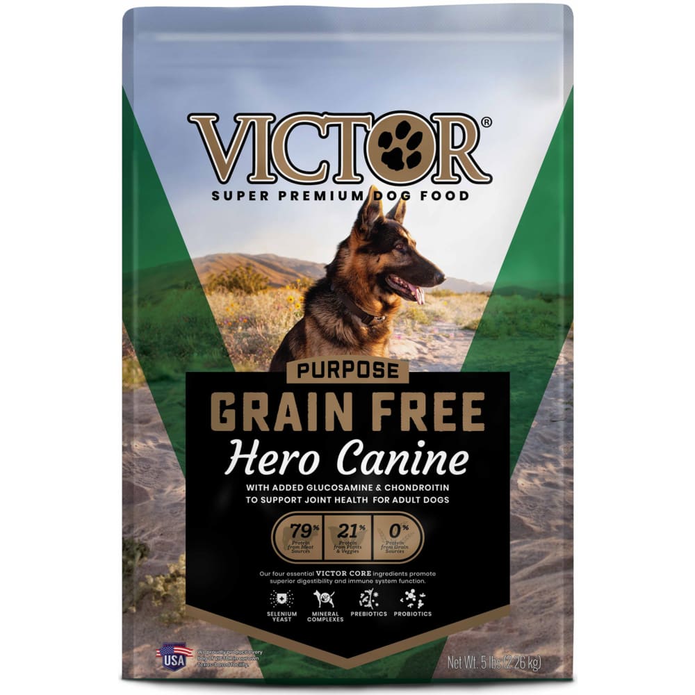 Victor Super Premium Dog Food Grain Free Hero Canine 5 lb - Pet Supplies - Victor Super